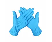 Box of 50pcs Disposable Gloves Blue Nitrile Gloves White Transparent Gloves Housework High Elasticity Gloves Protective Gloves - Blue