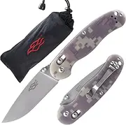 GANZO Firebird F727S-CA Pocket Folding Knife Stainless Steel Blade 440C G-10 Non-slip Handle with Clip Camping Fishing Outdoor Folder EDC Knife (Camouflage)