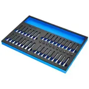 BUNKER Resi-Torx Hex Spline Ribe Socket Set 3/8"D in EVA Foam Inlay 29447