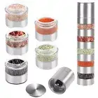 5 In 1 Manual Pepper Mill Salt and Pepper Grinder Adjustable Spices Grinder Tool