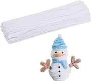 110 White Pipe Cleaners - Chenille Stem Art Supplies for Crafts and Decoration
