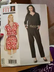 NEW VOGUE SEW PATTERN V1483 MISSES JUMPSUIT Sz. OSZ DESIGNER SANDRA BETZINA