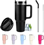 WOTOW 40oz Thermal Tumbler with Handle - Leakproof Insulated Travel Coffee Mug with Lid and Straw - Double Wall Vacuum Tumbler Cup Holds Water, Beverages, Iced Coffee