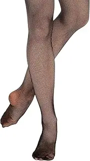 (Age 11 - 13, Black) - Silky Childrens Girls Dance Fishnet Tights (11-13 Yrs)