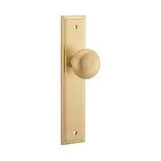 Iver Cambridge Door Knob on Stepped Backplate Brushed Brass