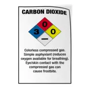 Vertical Vinyl Stickers Carbon Dioxide Eye Skin Contact Can Cause Frostbite