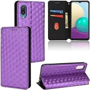 [TiHen] Compatible for Case Oppo Find X5, Flip Shockproof Stand Anti Fingerprints Cover with Card Slot+Tempered Glass Screen Protector*2-Purple