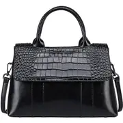 Crocodile Pattern Split Pu Leather Women Handbag Large Cow Leather Female Totes Brand Designer Business Women Leather Shoulder Bag