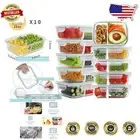 Multi-Purpose 10 Set Glass Meal Prep Containers - Dishwasher & Microwave Safe