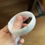 纯天然玉镯 Grade A jadeite bangle 52 mm Burmese Jade 100% Untreated Certified!