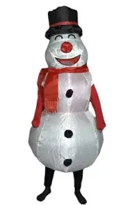 Adult Inflatable Costume Snowman Laughing Christmas or Halloween 8 ft tall