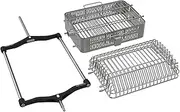 Kamado Joe JoeTisserie Basket Accessory Kit with a Flat Basket, Tumbler Basket and Quick Connect Rod for Classic Joe and Big Joe Grill and Smokers, Model KJ155172022