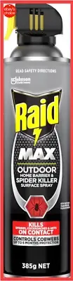 Max Outdoor Home Barrier Spider Killer Spray 385G Spiders Cockroaches Ants Contr