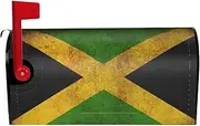 Old Jamaican Flag Magnetic Mailbox Covers,Post Box Cover Standard Size 21x18 Inches For Outdoor Garden Home Decor