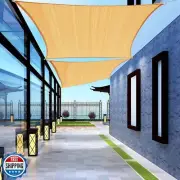 SHADEWIZ Rectangle 8' x 10' Sand Sun Shade Sail Canopy Awning for Patio Backy