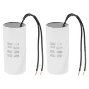 30uF CBB60 Running Capacitor, 2 Pcs Run Capacitor,White