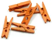 100Pcs Mini Colored Spring Wood Clips Clothes Photo Paper Peg Pin Clothespin Cra
