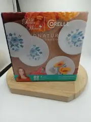 The Pioneer Woman by Corelle 4-Piece Appetizer Plate Set, Evie, Blue