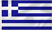 LARGE Greek Flag, 3x5Ft Greece Flags Banner For Indoor Outdoor Decoration of Canada Yards.Parade Or Express Mood
