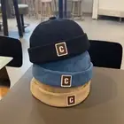 Solid Color Hip Hop Caps Printed Kids Beanie Hats Baby Brimless Hat Kids