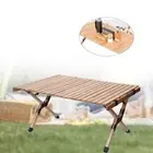 Indoor Stable Wooden Folding Table Outdoor Portable Pine Picnic Camping Desk