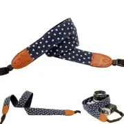 Navy color stars print Fashion Camera Neck Shoulder Strap for Film SLR DSLR RF