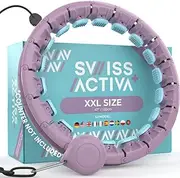 Swiss Activa+ Infinity Hoop Smart Weighted Hula Hoop - Smart Hula Hoop Fit- Exercise Hoola Hoop Exercise Equipment- Adult Hula Hoops for Exercise- Hula Hoops for Women Weight Loss