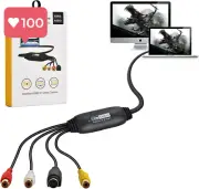 VHS to Digital Converter - Video Capture Card USB 2.0 for VCR, Camcorder, Hi8