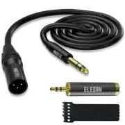 6.35mm (1/4 Inch) TRS to XLR Cable 4 Ft Male to Male-Balanced Shielded 3 Pin ...