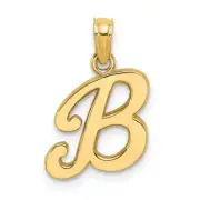 14KY Script Letter B Initial Pendant Bracelet Necklace