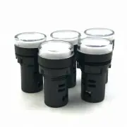 5pcs White AC DC 24V LED Indicator Pilot Signal Light Lamp 22mm [M3]