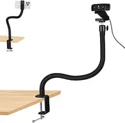 Webcam Stand for Desk,50cm Gooseneck Arm Compatible with Logitech Webcam C920 / C920S / C920x / C922 / C922x / C925e / C930 / C930e / C615 / C960 / BRIO 4K / NexiGo N60 / iPhone/Ring Light