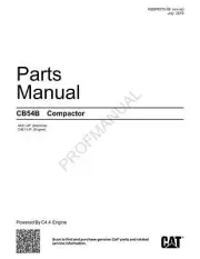 Caterpillar Cat CB54B Compactor Parts Catalog Manual