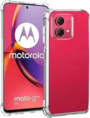 USTIYA for Motorola Moto G84 Case Clear TPU Four Corners Cover Transparent Soft