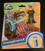 IMAGINEXT JURASSIC WORLD DR MALCOLM & DIMETRODON DINOSAUR FIGURE 2018 NEW!!