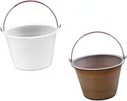 NUOBESTY 2pcs Durable Construction Site Bucket Heavy Duty Wear Resistant Plastic Cement Buckets for Multi Functional Use for Building Work and Trash Disposal
