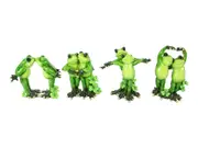 12cm Frog Couple In Love Poses Figurine, Gloss Marble Finish