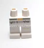 Lego - Minifigure Legs - White, Circuit Pattern