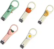 Mikinona Finger Nail Clippers Set Cuticle Trimmer 5pcs Nail Scissors for Manicure Portable