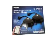 Two Pack Feit Electric Wi-Fi Dual Grounded Triple Outlets Smart Plugs Remote