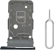 SIM Card Tray Replacement for Samsung Galaxy for S21 Ultra and S21 Plus - for Models SM-G998B, SM-G996 - Includes SIM Eject Pin Tool and Waterproof Rubber Seal (Black)