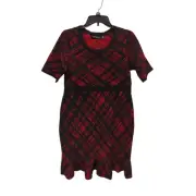 Nina Leonard Dress, Red/Black, L
