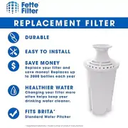 Fette Filter – 2 Pack of Water Replacement Filter Compatible with Brita Standard