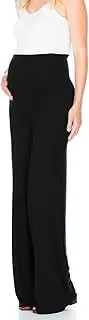 My Bump Women's Maternity Casual Bohemian Damask Palazzo Pants W/Tummy Control