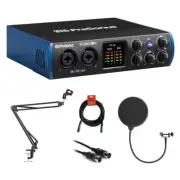 PreSonus Studio 24c 2x2 USB Audio/MIDI Interface w/ Pop Filter & Audio Cables