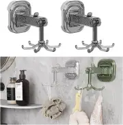 Suction Cup Hooks,6 Hooks,Removable Suction Cups,2Pcs 360 °Rotation Hook, for Sh
