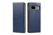 For Google Pixel 8a Case Leather Flip Wallet Folio Cover Blue