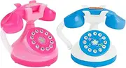 GETAJGHSD 2pcs Vintage Telephone Interactive Retro Phones for Pretend Play Enhances Language Skills Creativity for Role Playing Games