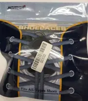 Homar Elastic Lacing System Slip On No Tie Shoelaces WHITE Reflective - New