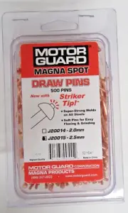 500 pack Motor Guard J20015 Striker Tip 2.5mm Magna Spot Draw Pins